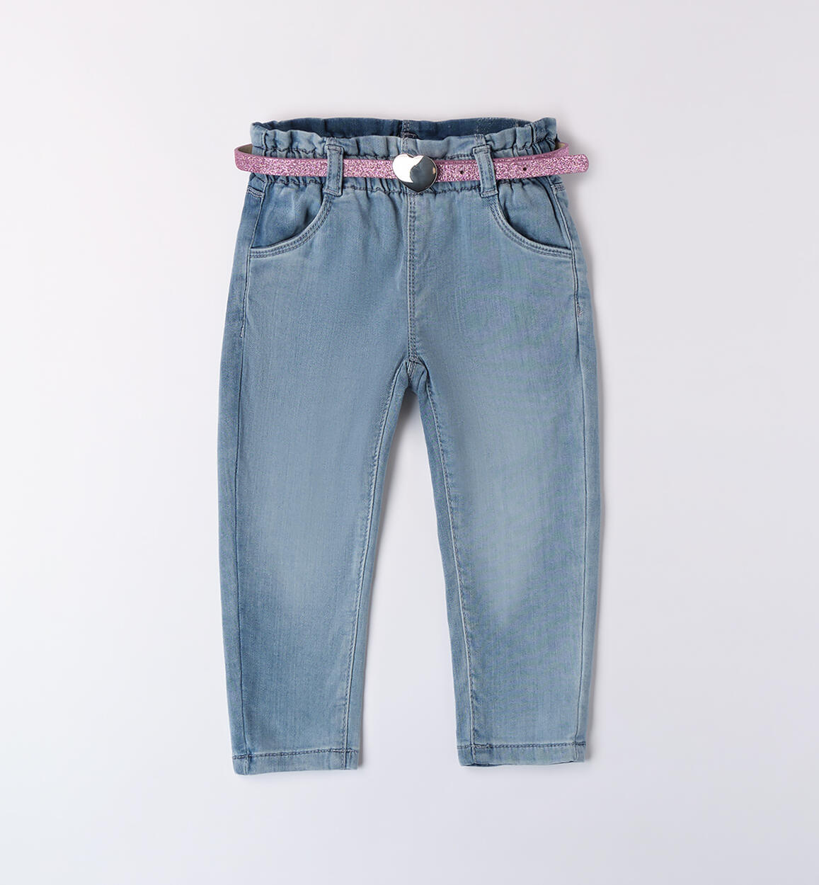 Jeans bambina con cintura AZZURRO iDO