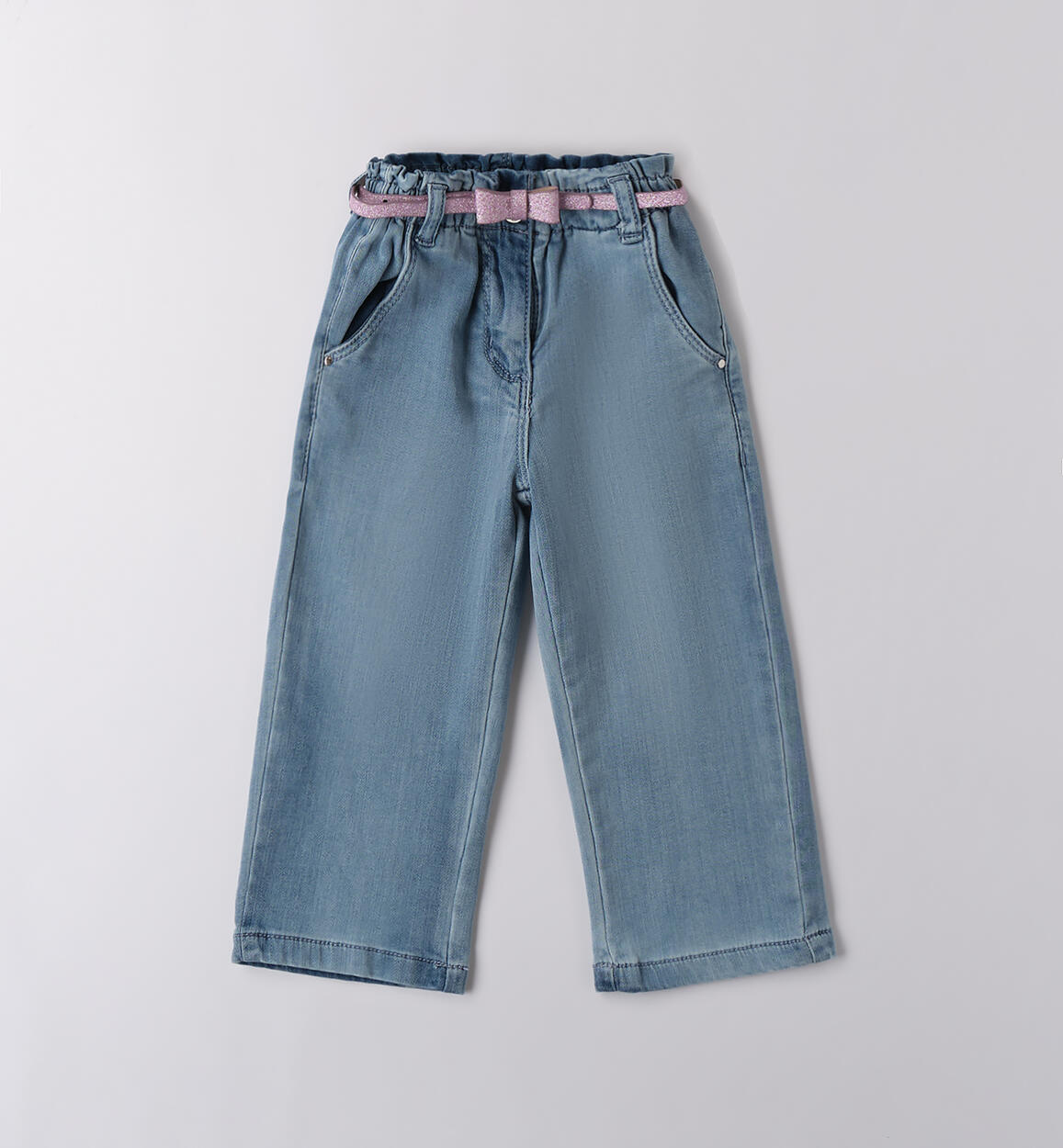 Jeans con cintura per bambina BLU iDO