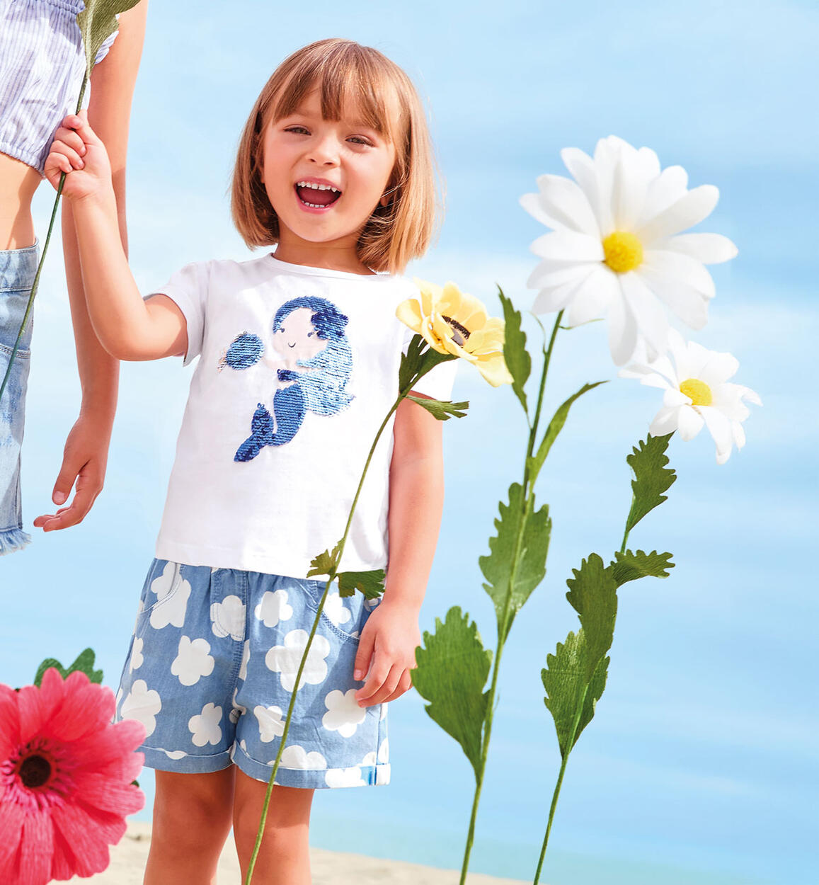 Jeans corti bambina AZZURRO iDO