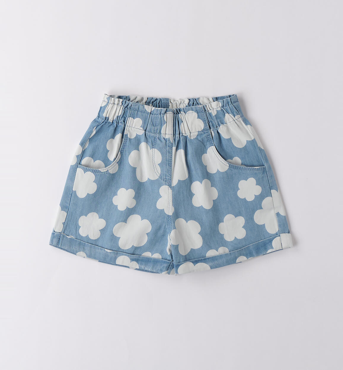 Jeans corti bambina DENIM-BIANCO-6BLG - 1594B53300