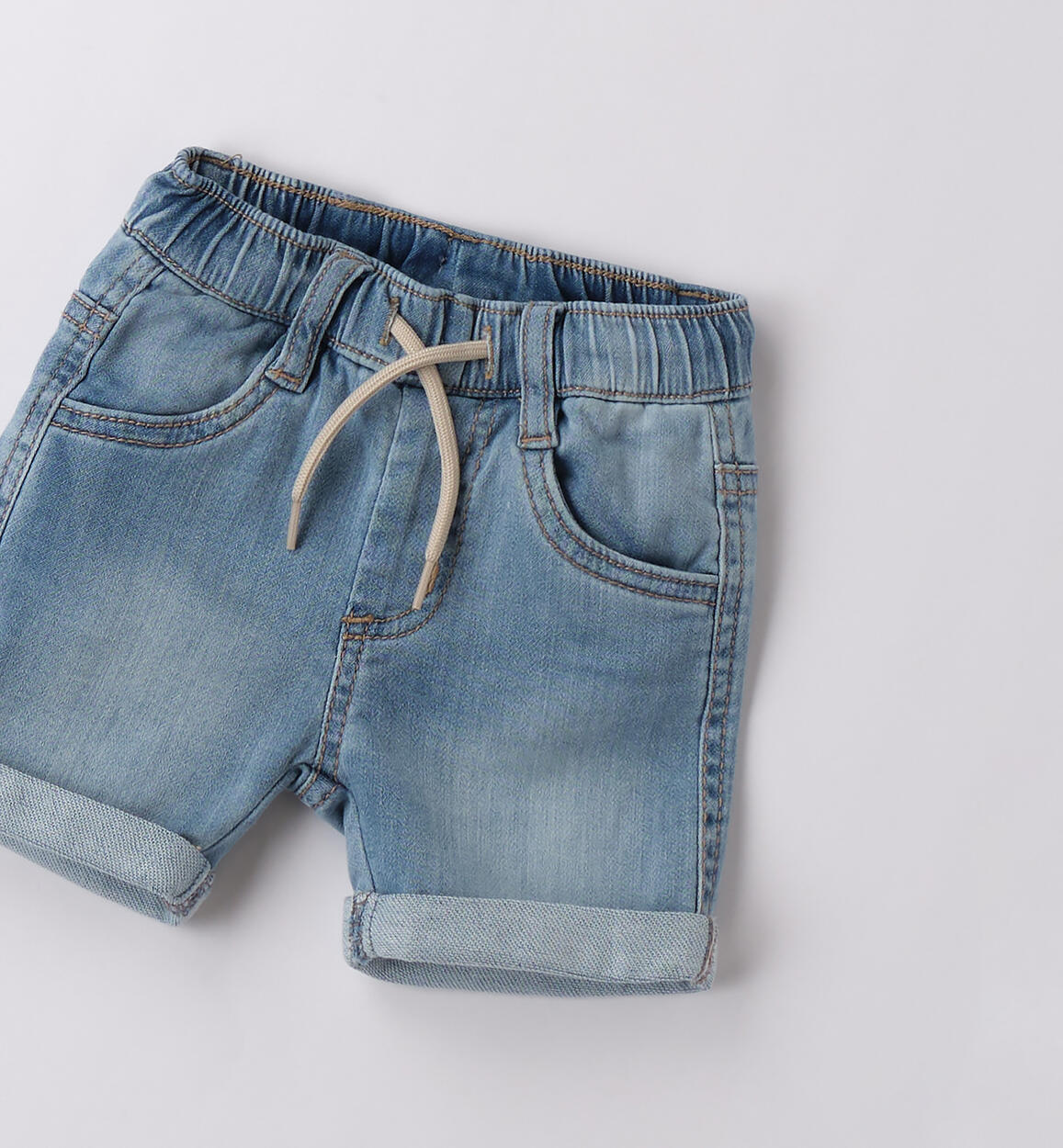 Jeans corti neonato LAVATO CHIARISSIMO-7300 - 0233B62500