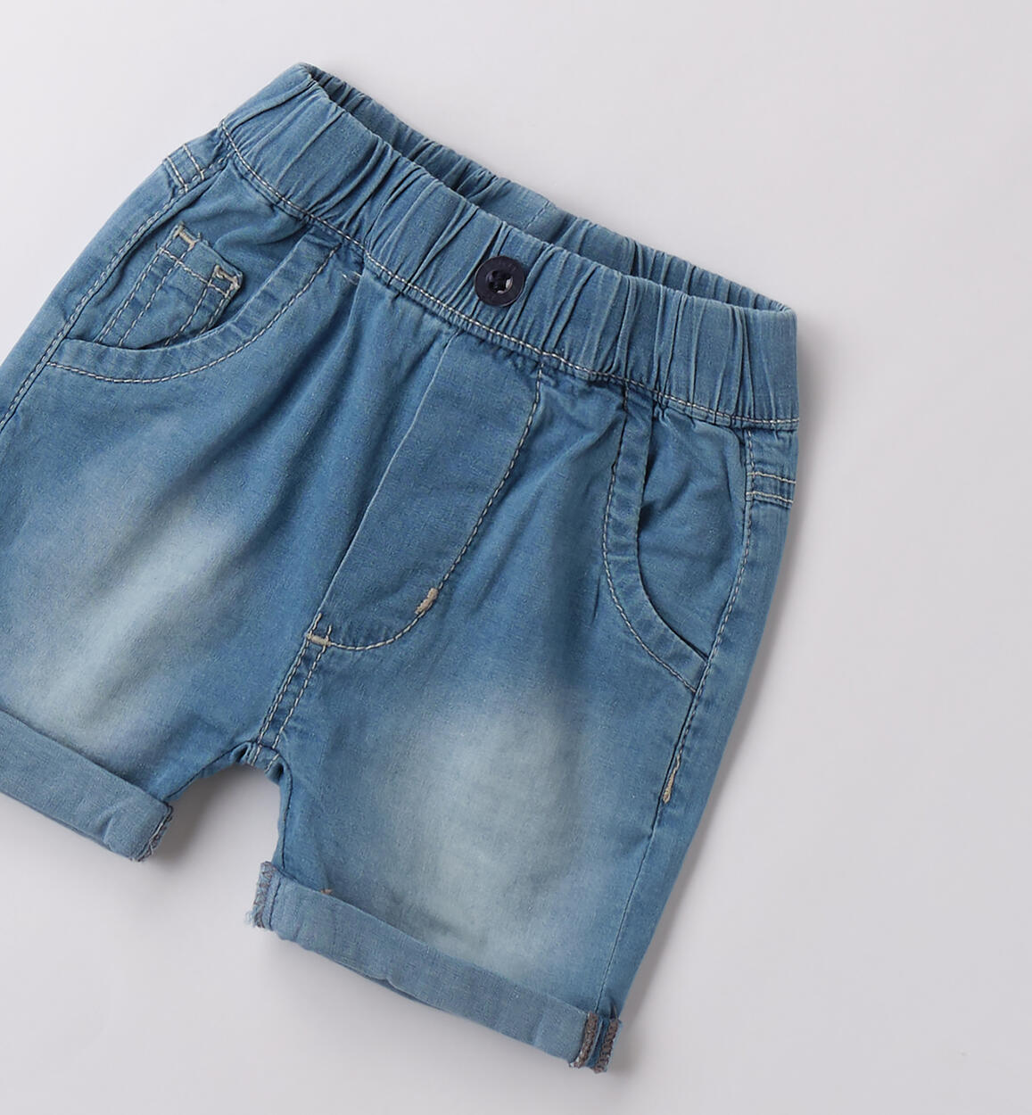 Jeans corto per bimbo STONE WASHED CHIARO-7400 - 0234B17600