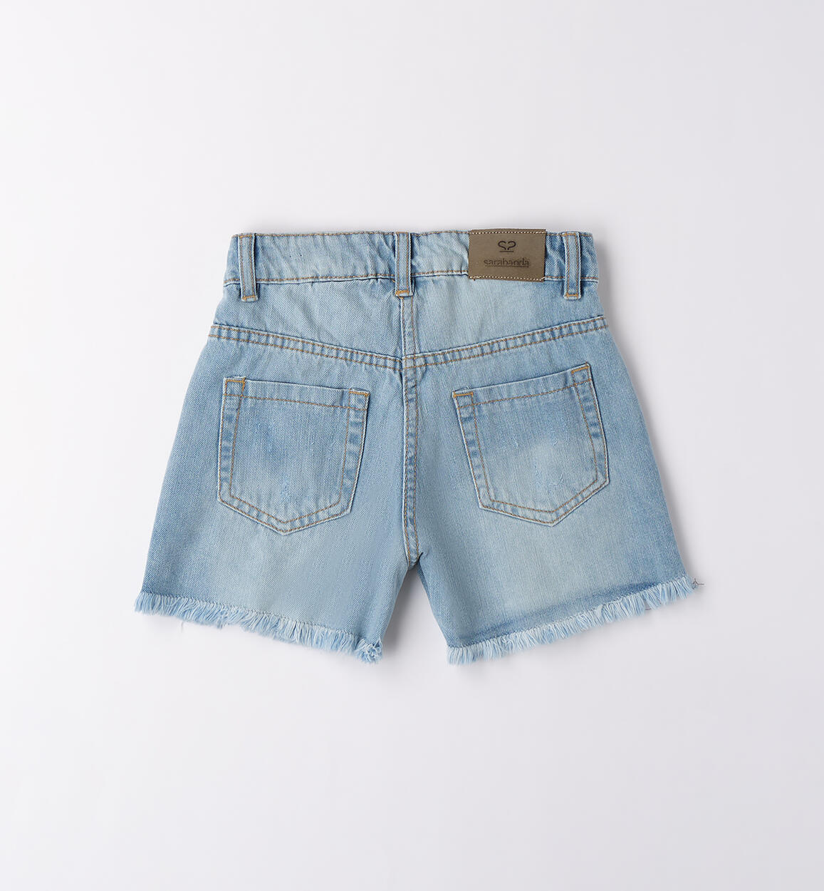 Jeans corto per ragazza BLU CHIARO LAVATO-7310 - 2570B54300