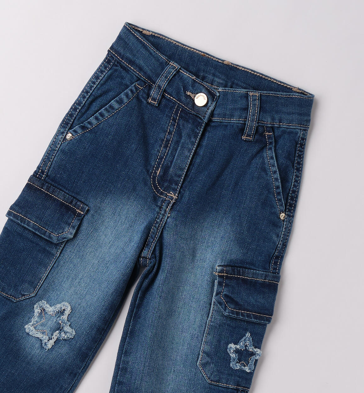 Jeans da bambina STONE WASHED CHIARO-7400 - 1580F35500