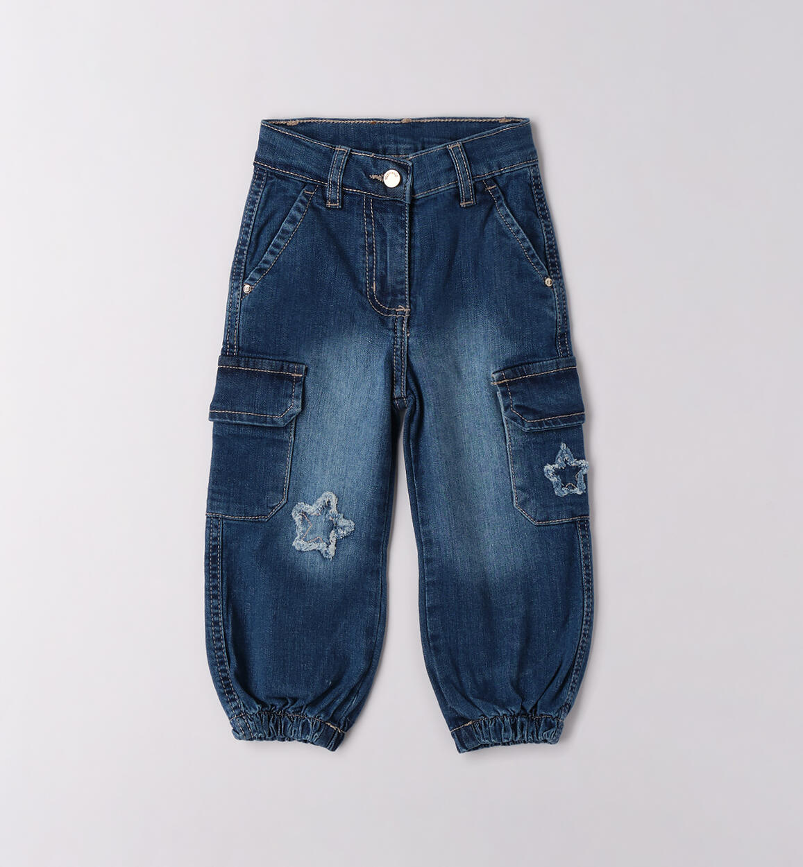 Jeans da bambina STONE WASHED CHIARO-7400 - 1580F35500