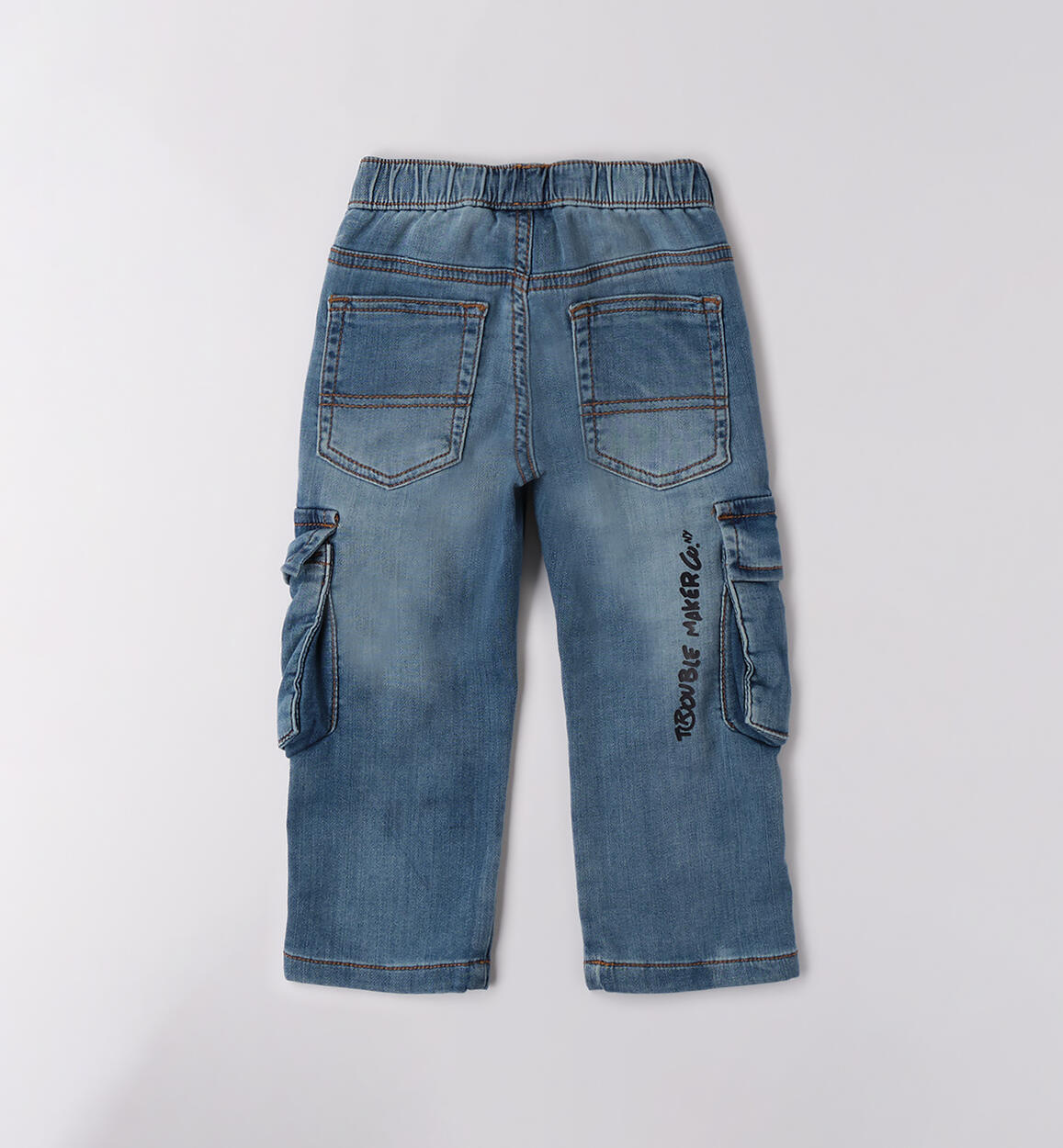 Jeans da bambino  STONE WASHED CHIARO-7400 - 1224F67200