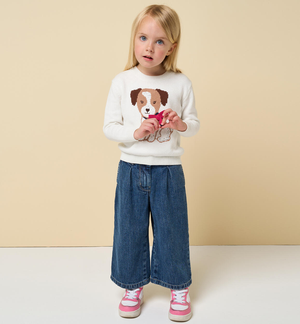 Jeans larghi per bambina BLU iDO
