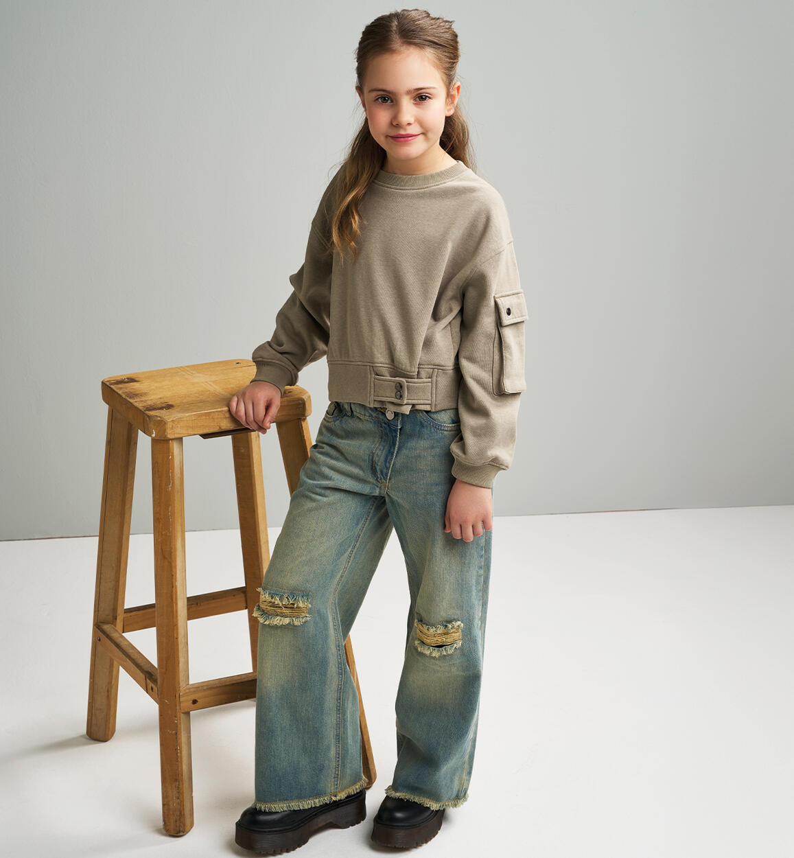 Jeans per ragazza Sarabanda BEIGE Sarabanda
