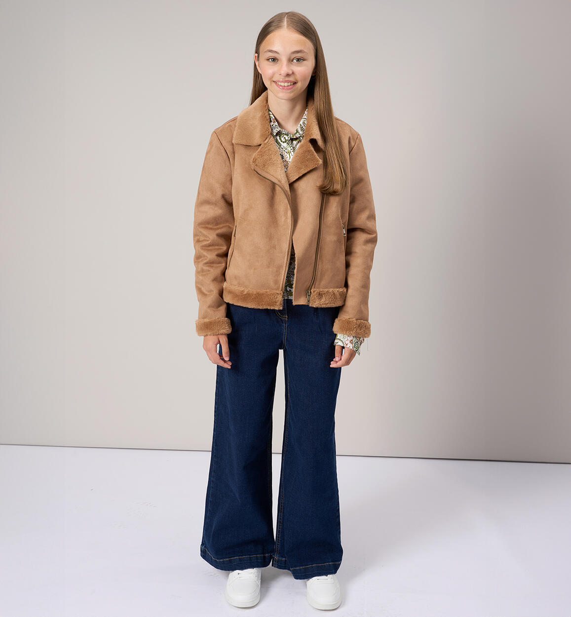 Jeans ragazza a campana BLU iDO