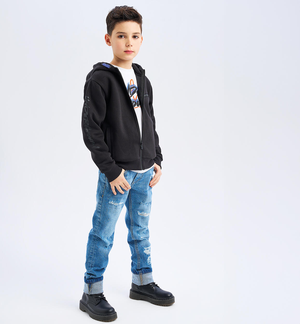 Jeans ragazzo strappati BLU Sarabanda