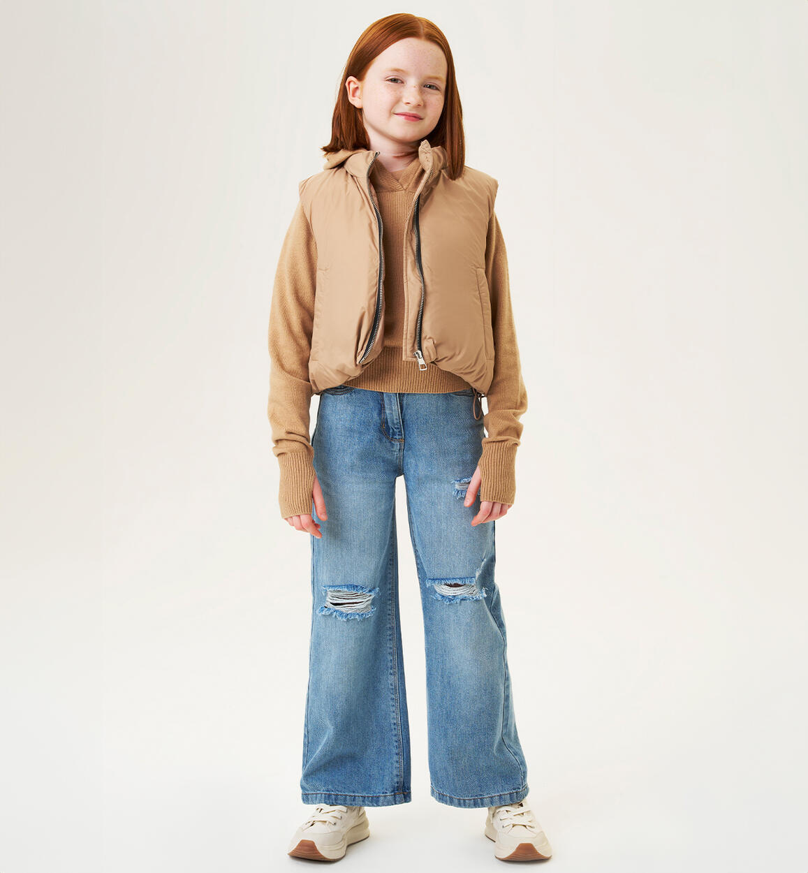 Jeans strappati bambina AZZURRO iDO