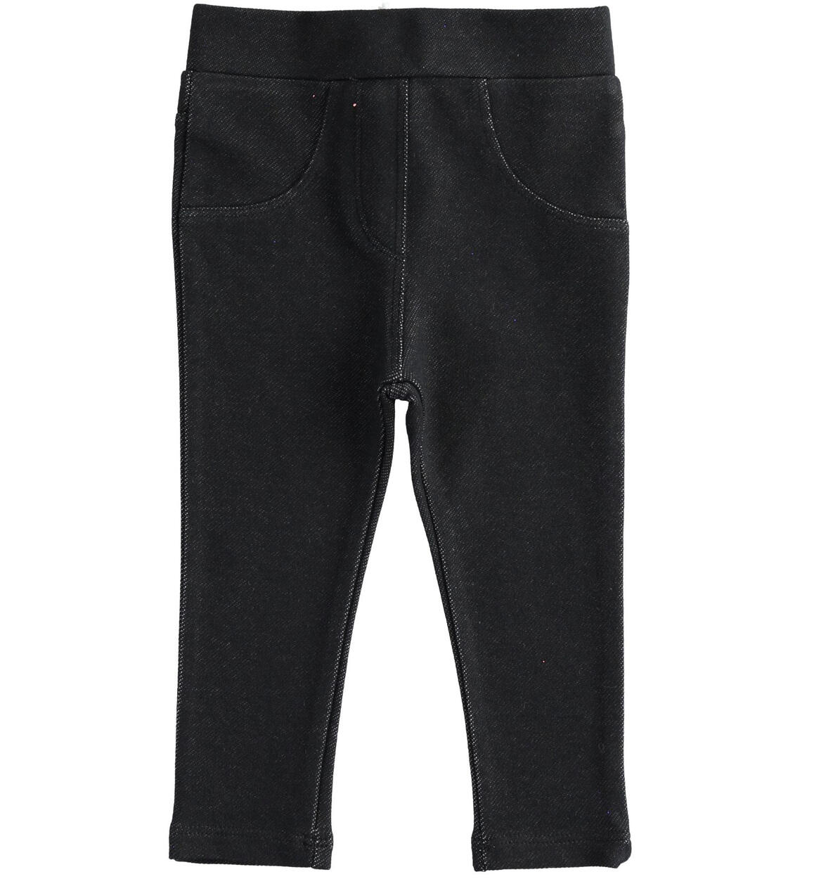 Denim effect leggings for girls from 9 months to 8 yeras iDO BLACK iDO