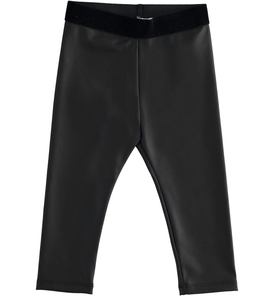 Little girls leggings in shiny fabric for girls from 9 months to 8 years iDO BLACK iDO