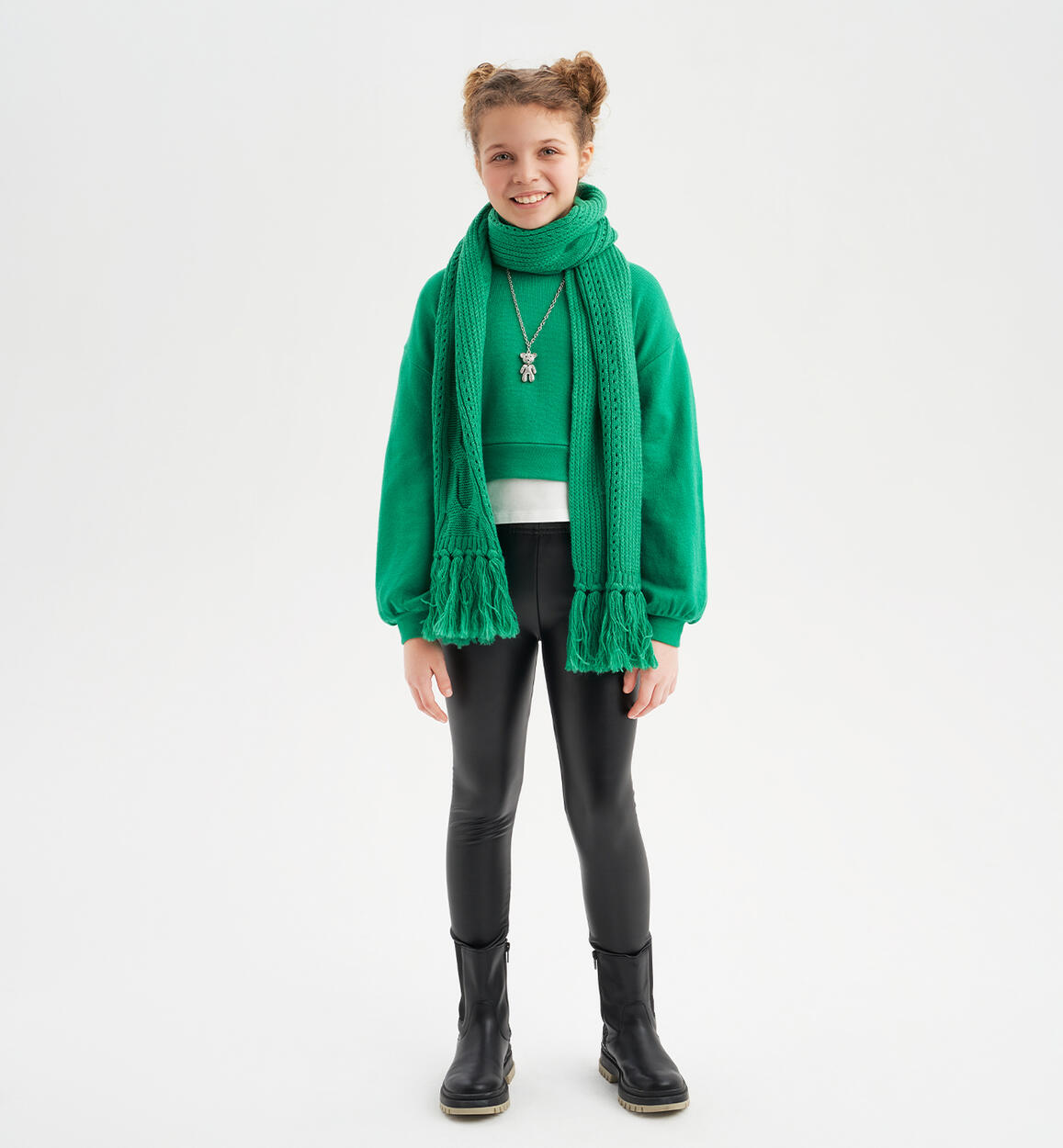 Sarabanda shiny leggings for girls from 8 to 16 years BLACK Sarabanda