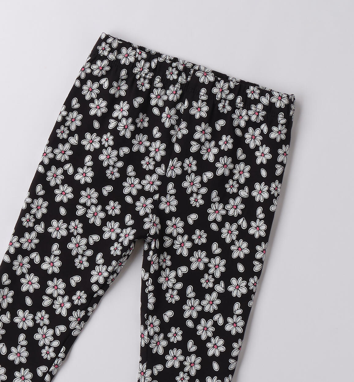 Leggings per bambina iDO NERO-ROSA-6BMR - 1584B413G1