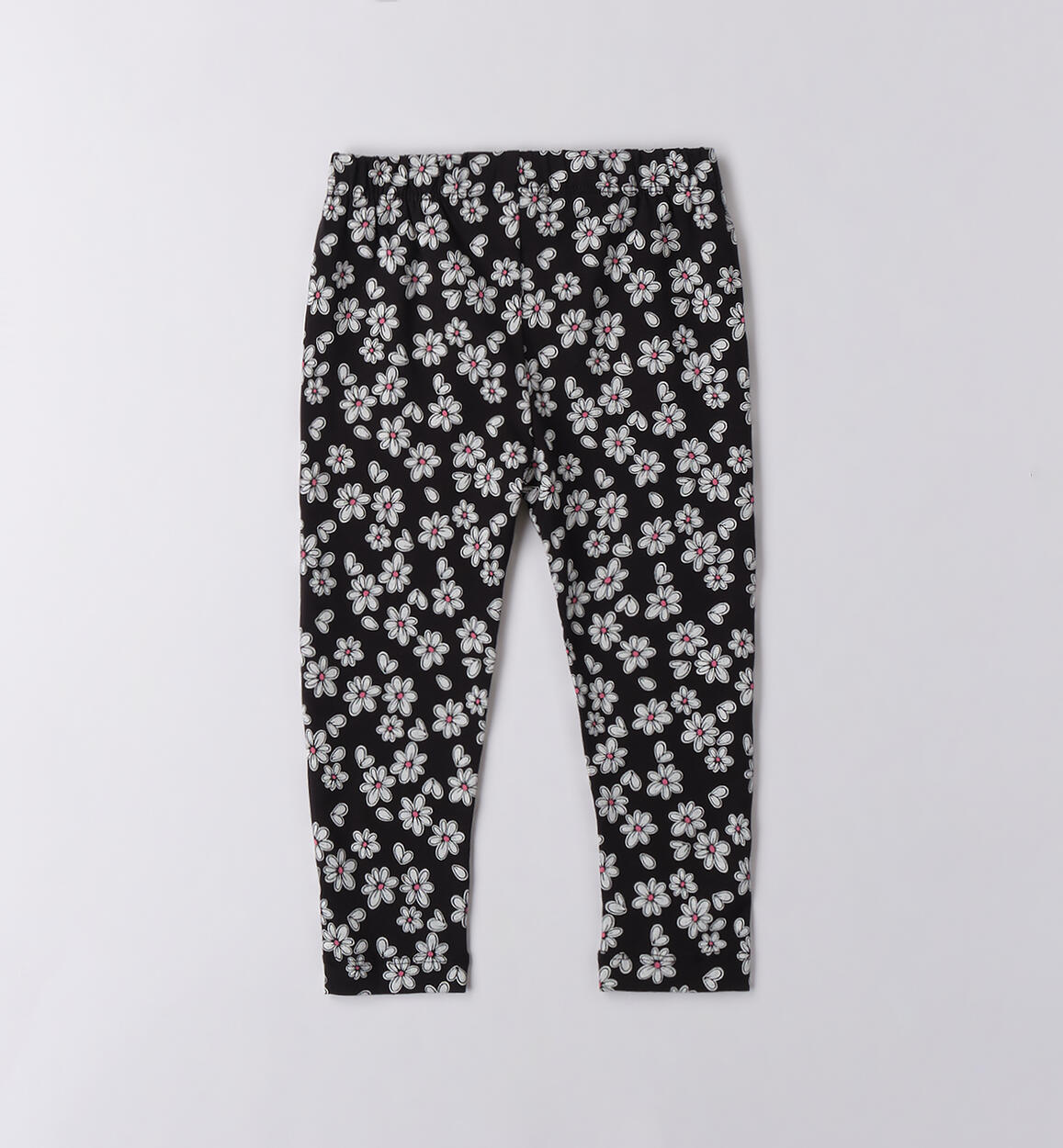 Leggings per bambina iDO NERO-ROSA-6BMR - 1584B413G1