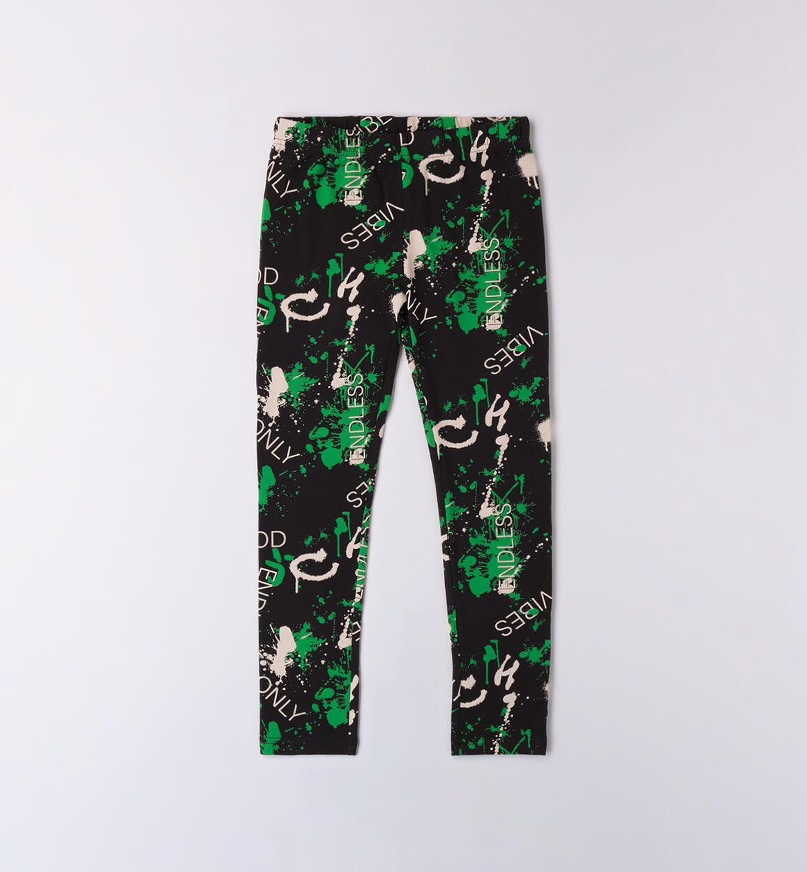 Leggings ragazza stampa allover VERDE iDO