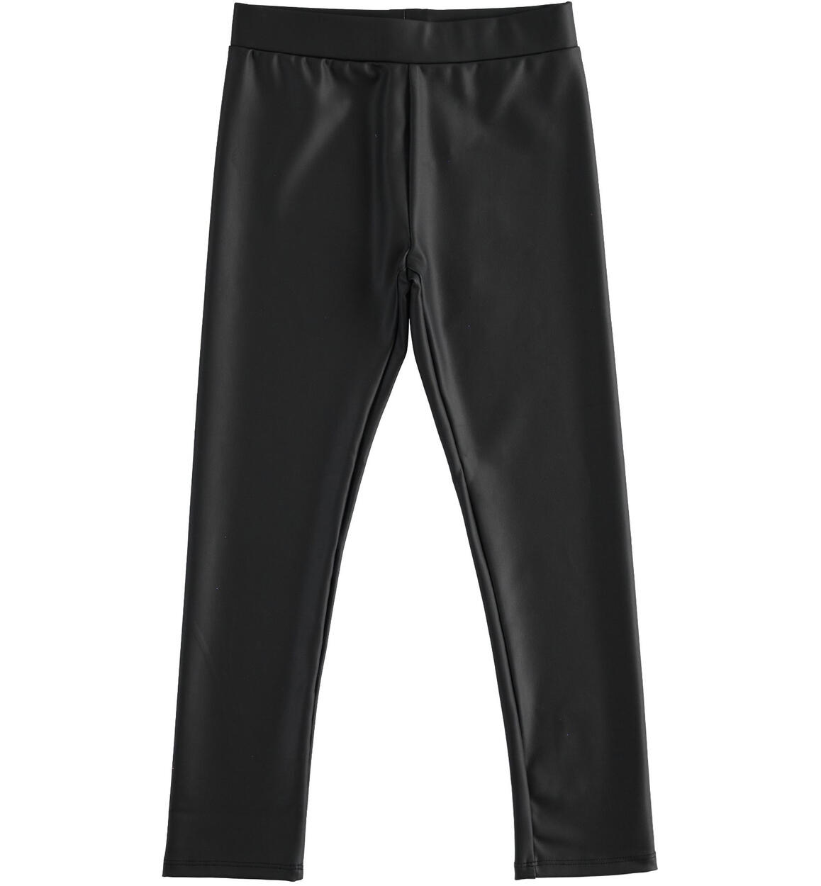 Girl's leggings in shiny fabric from 8 to 16 years old iDO BLACK iDO