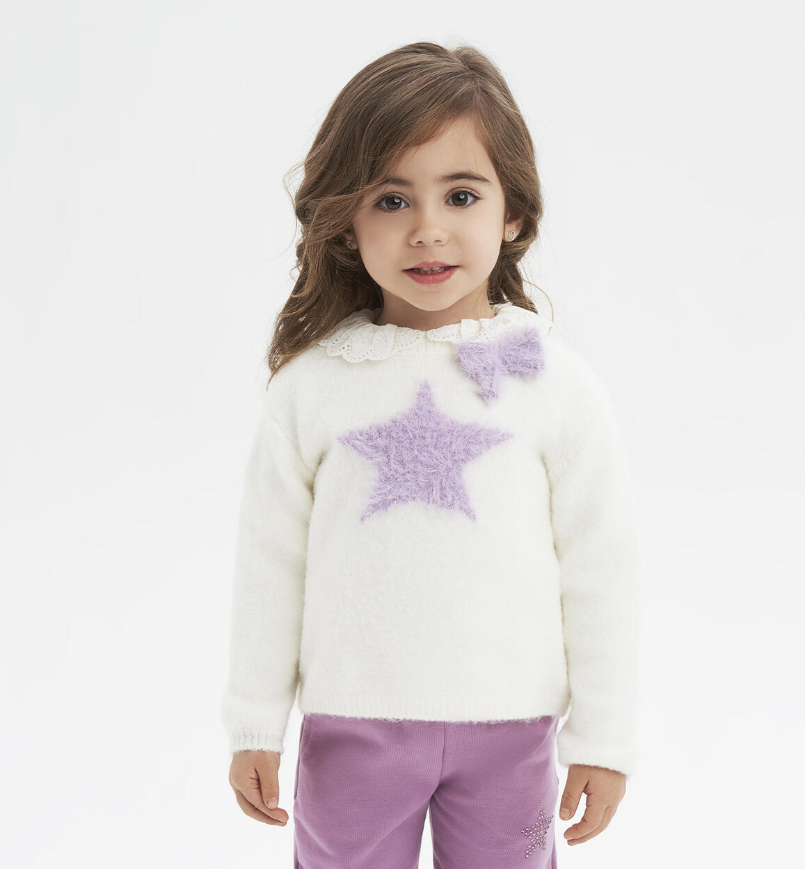 iDO star jumper for girls aged 9 months to 8 years CREAM iDO