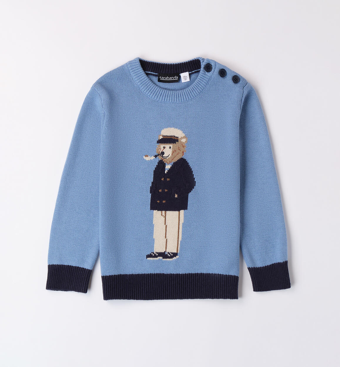 Maglia bambino con orso AZZURRO Sarabanda