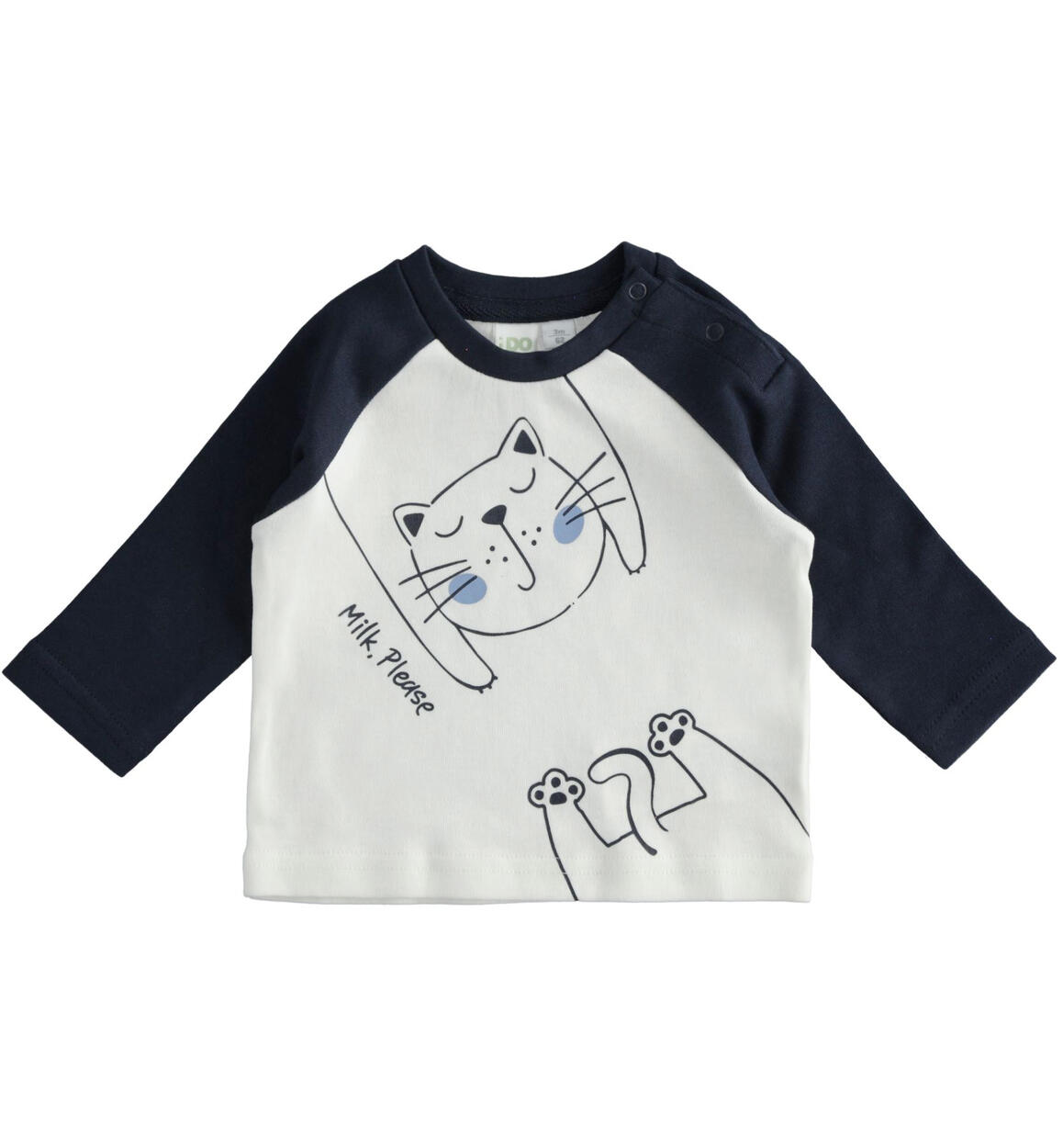 Baby boy t-shirt with kitten from 1 to 24 months iDO CREAM iDO