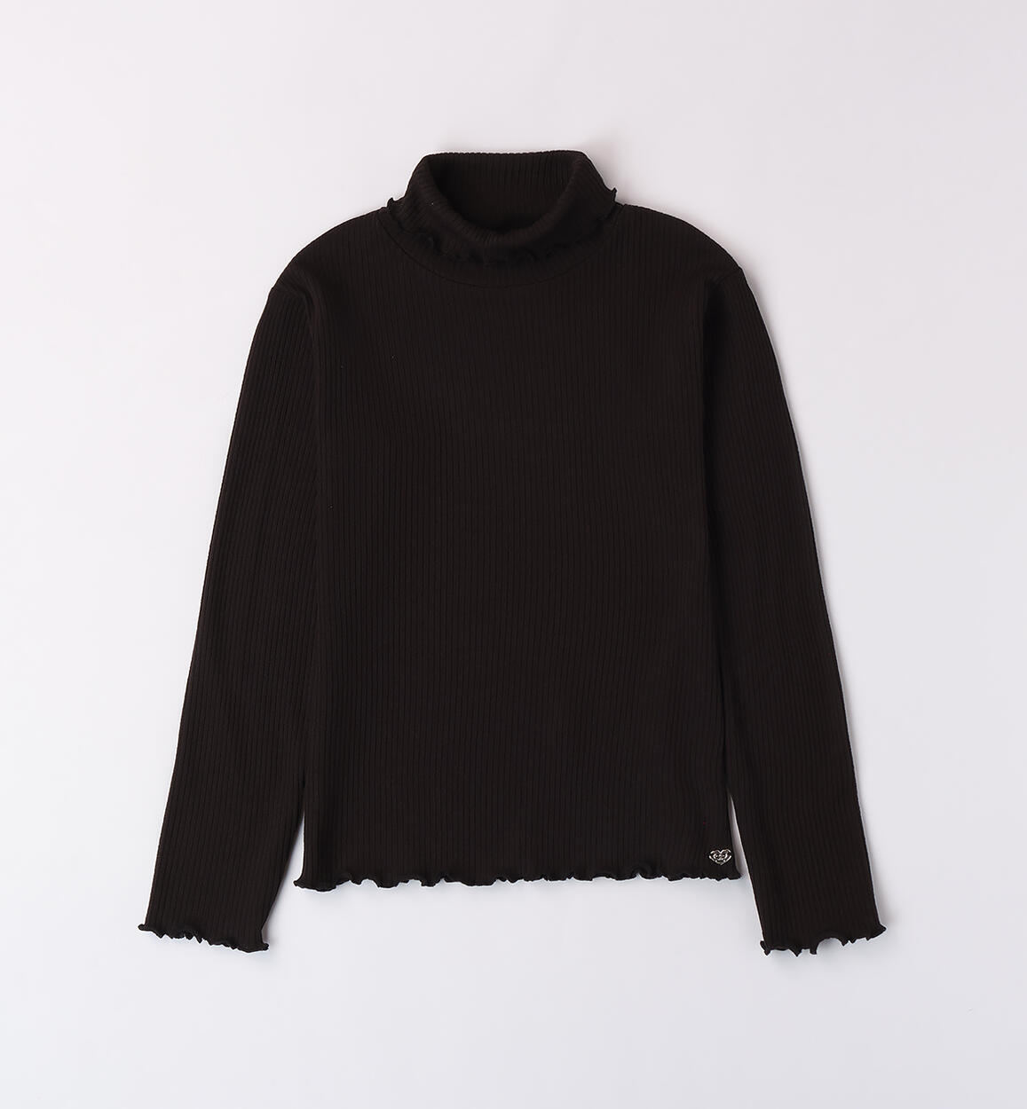 Maglia collo alto bambina NERO Sarabanda