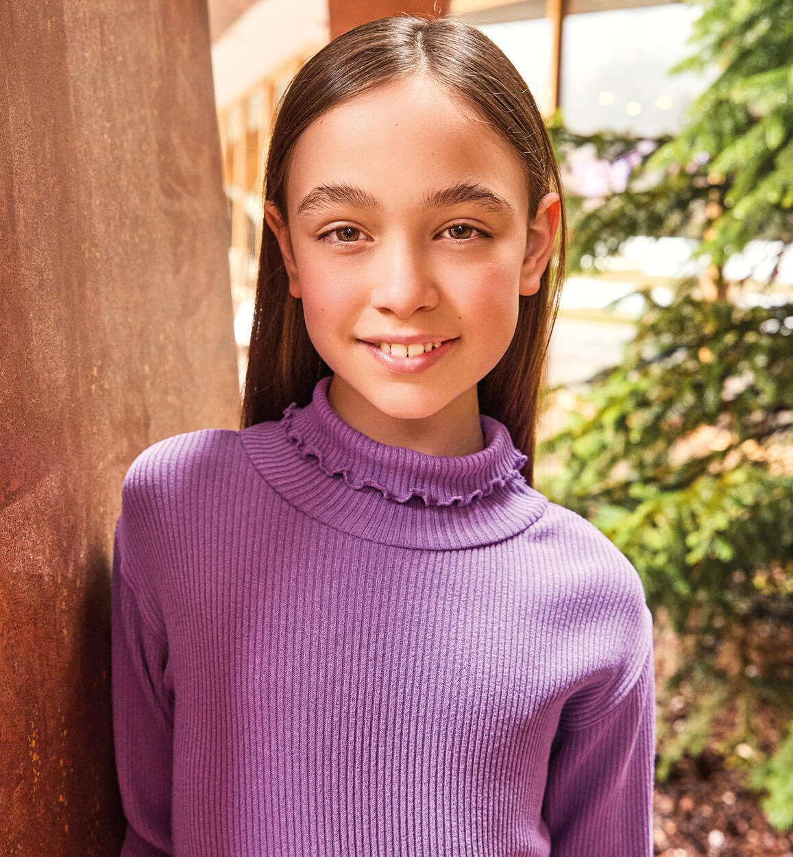 Maglia collo alto bambina VIOLA Sarabanda