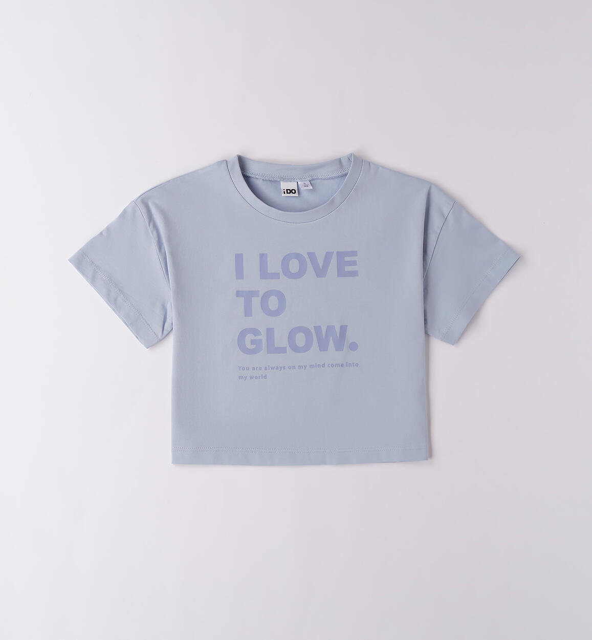 Maglia cropped ragazza AZZURRO iDO