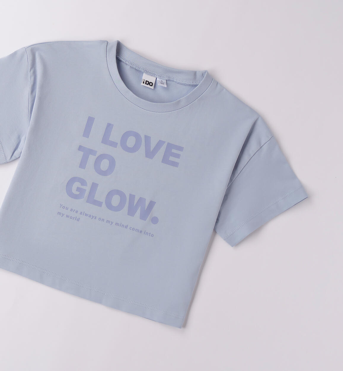 Maglia cropped ragazza AZZURRO-3811 - 2474B72700