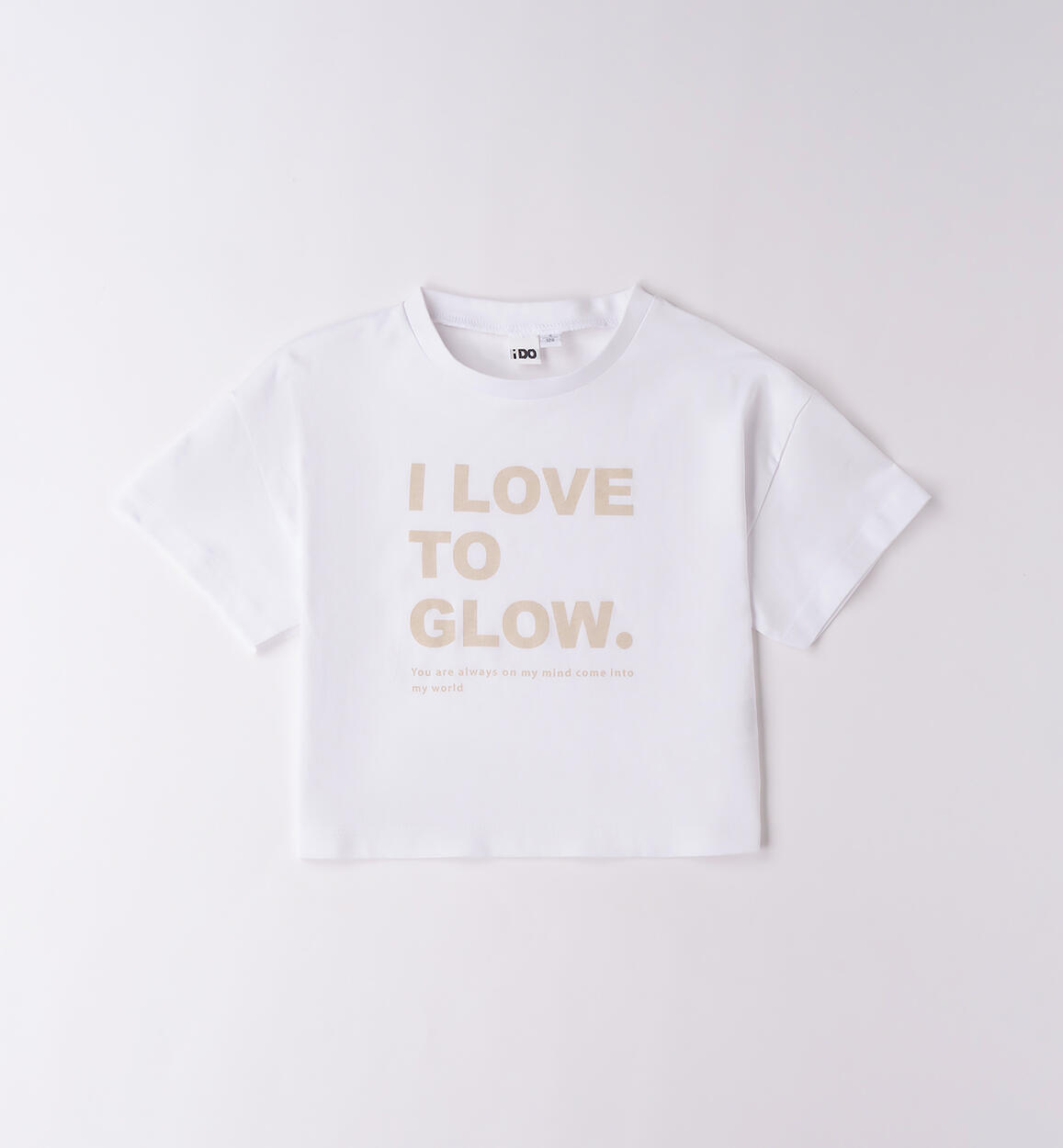 Maglia cropped ragazza BIANCO iDO