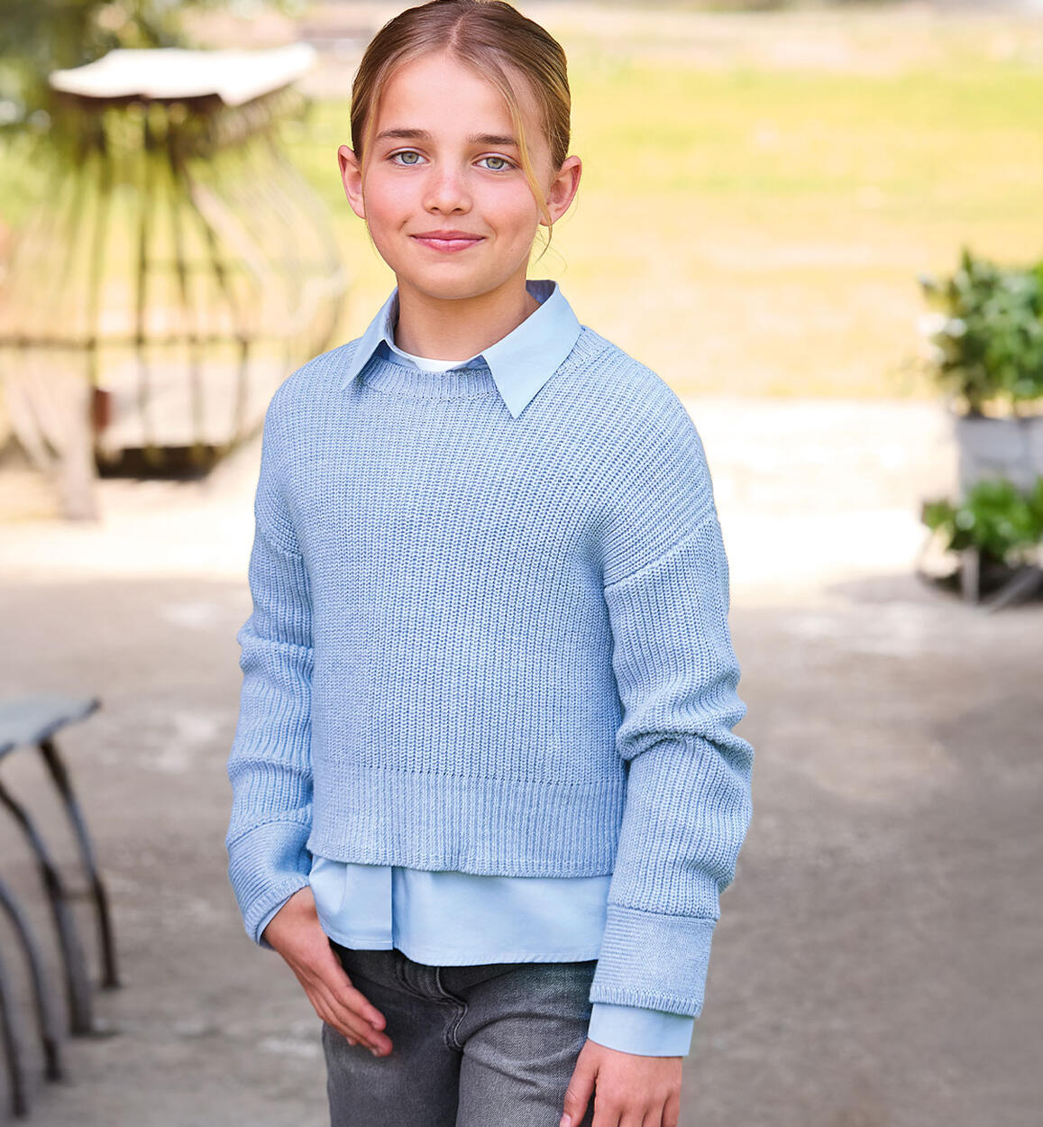 Maglia da bambina Sarabanda AZZURRO Sarabanda