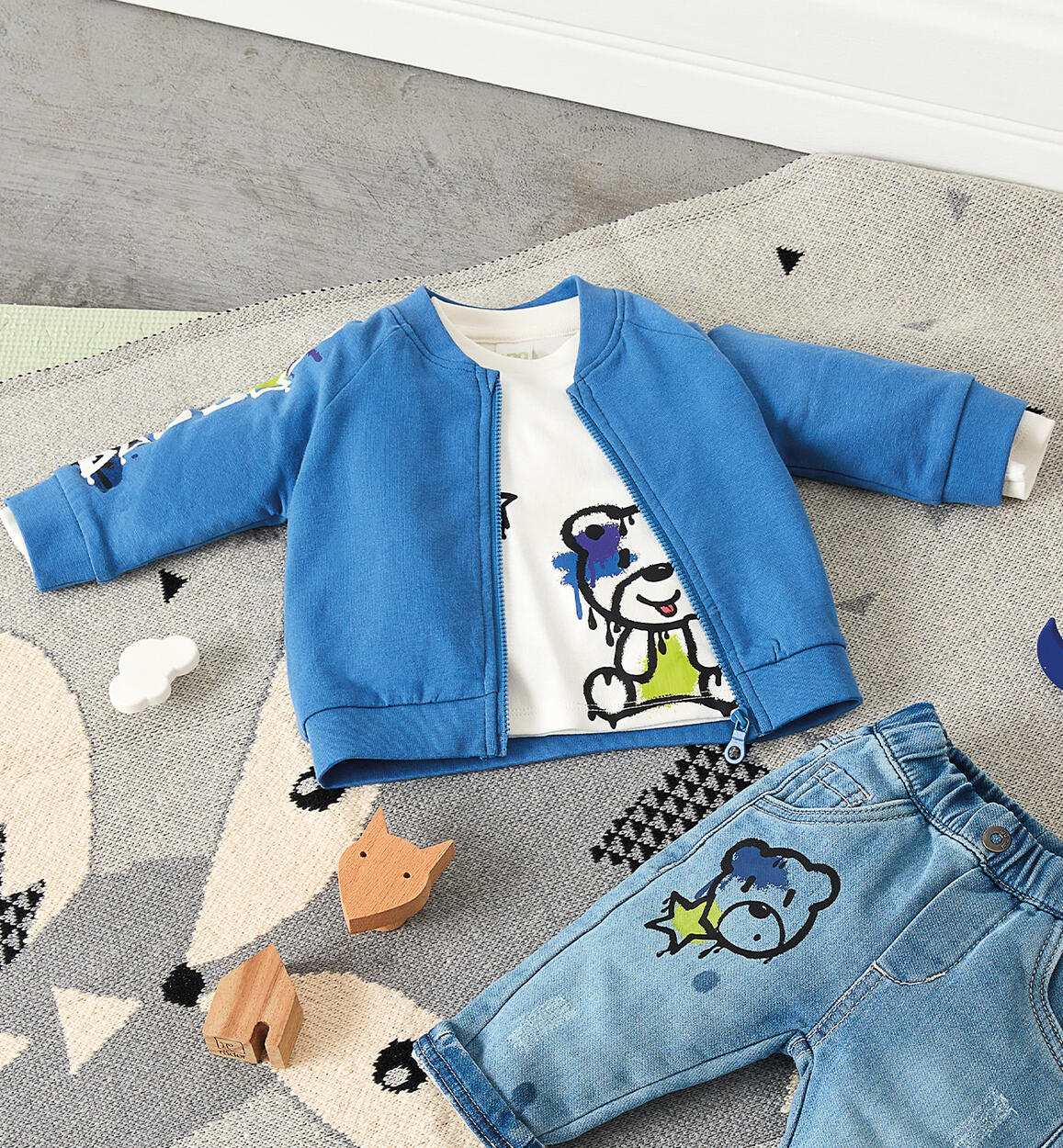 Maglia neonato con stampe PANNA iDO