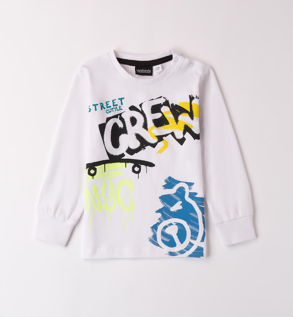 Maglia per bambino con scritte BIANCO Sarabanda