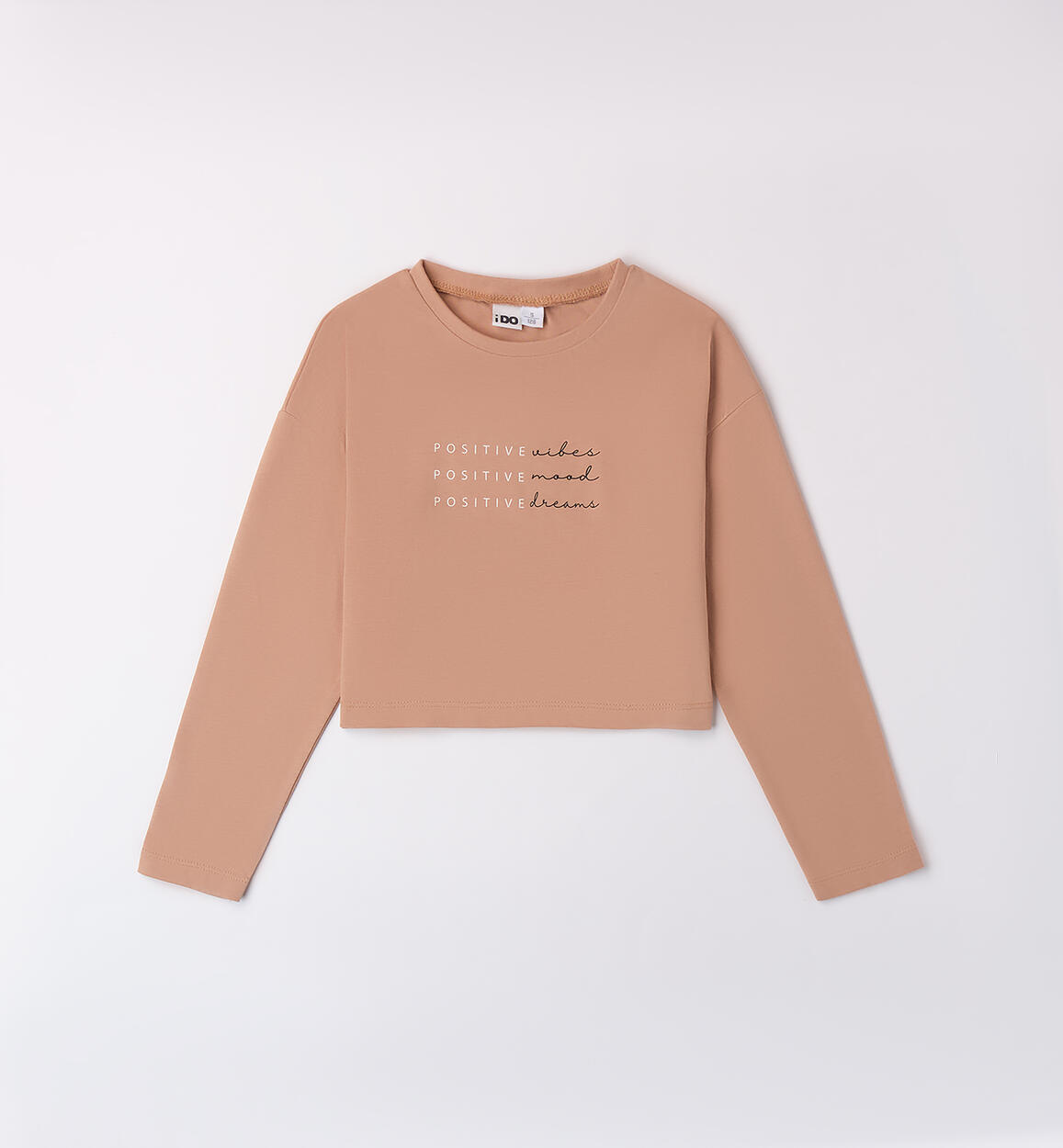 Maglia per ragazza 100% cotone MARRONE iDO