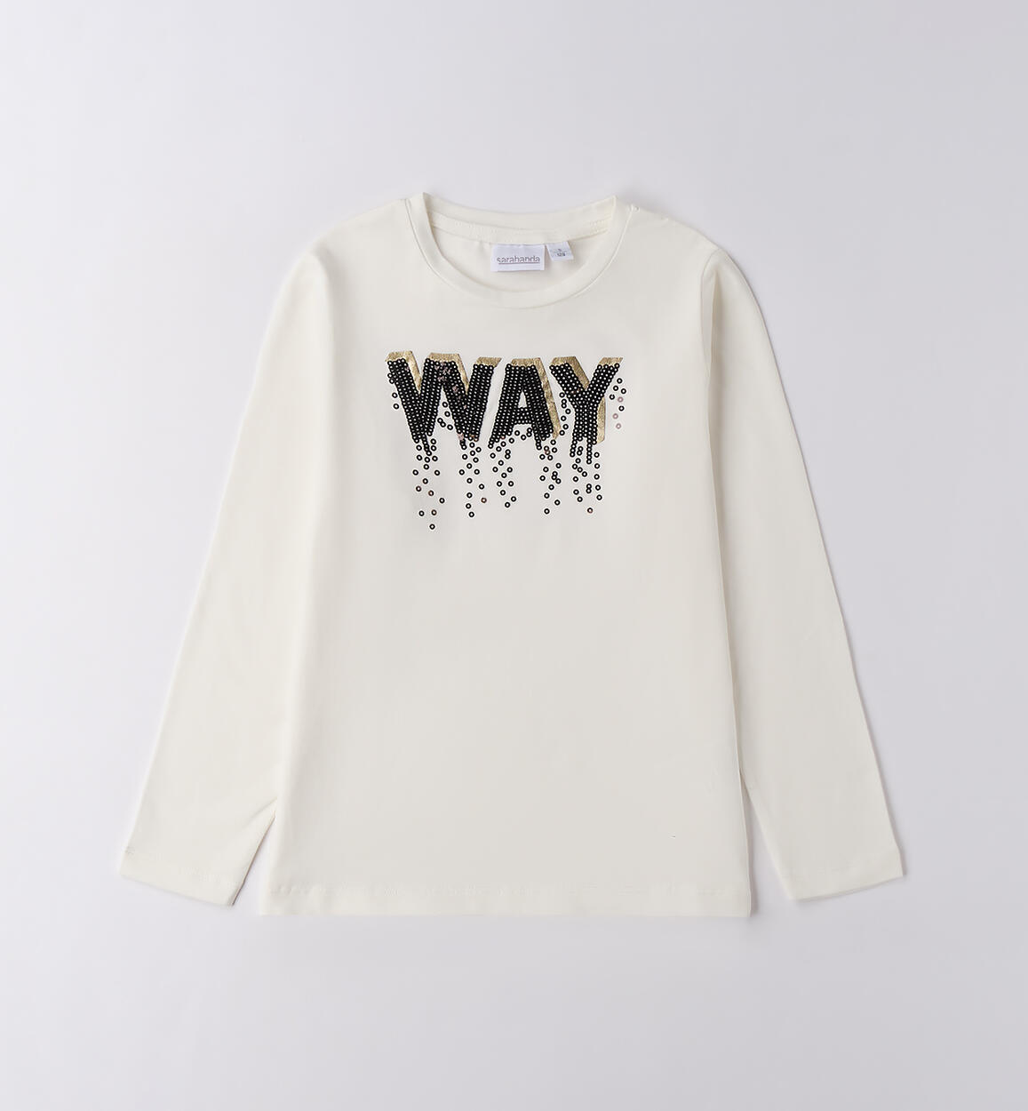 Maglia ragazza con scritta PANNA-0112 - 2460F53300