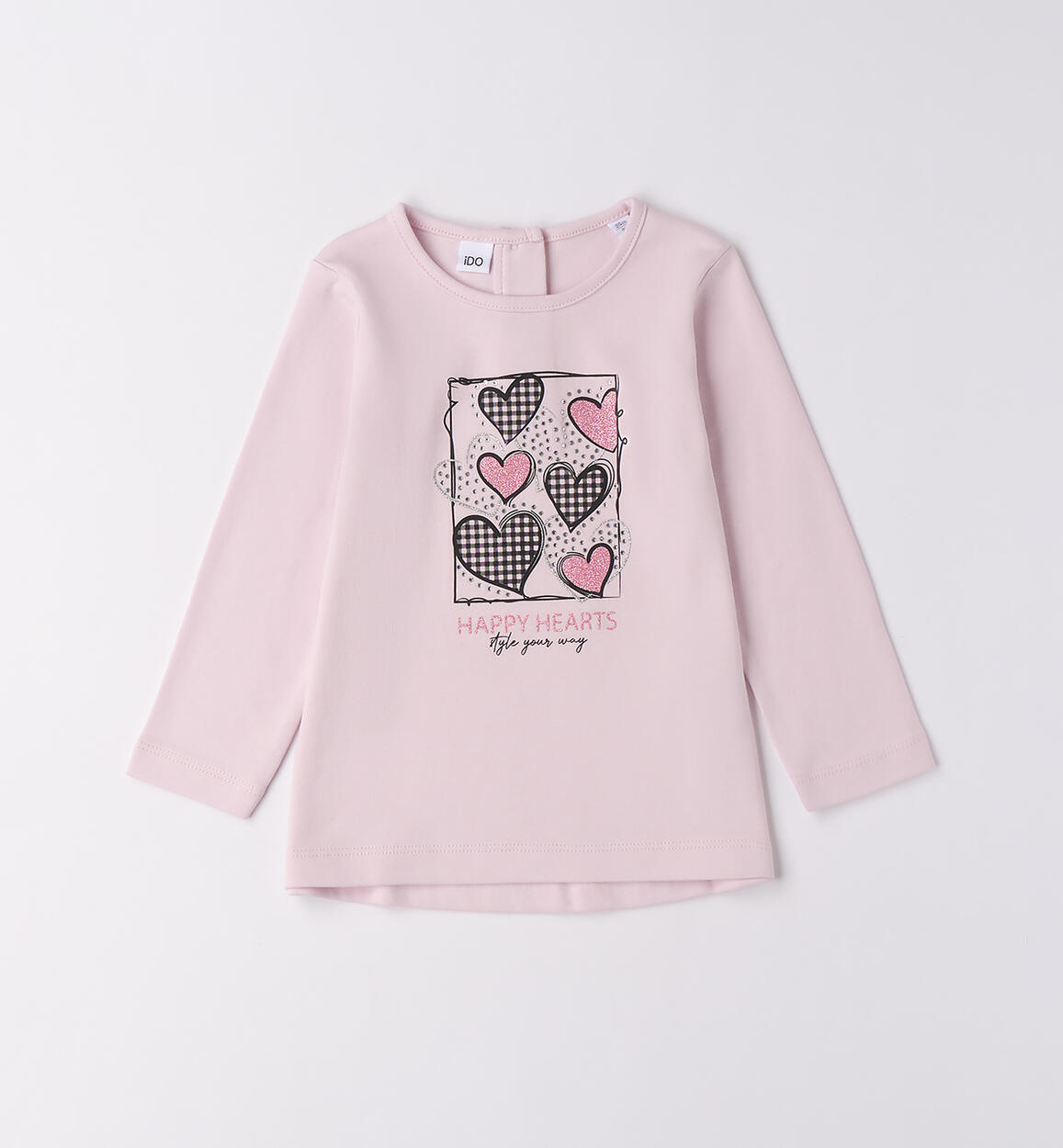 Maglietta 100% cotone bambina ROSA iDO