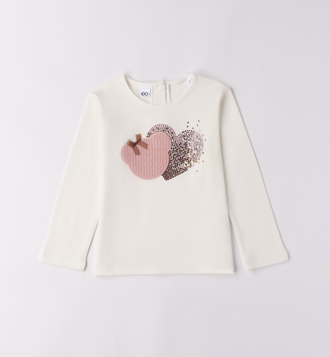 Maglietta 100% cotone bambina PANNA iDO