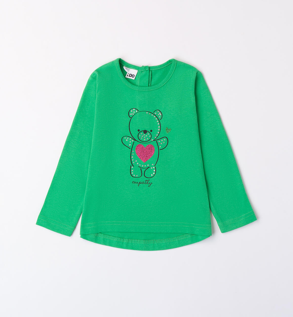 Maglietta 100% cotone bambina VERDE iDO