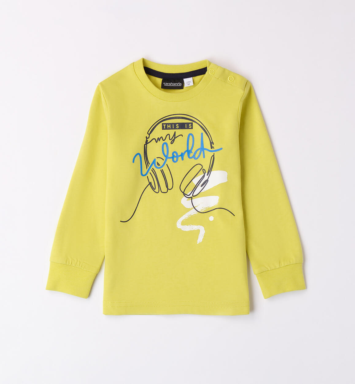 Maglietta 100% cotone bambino VERDE Sarabanda