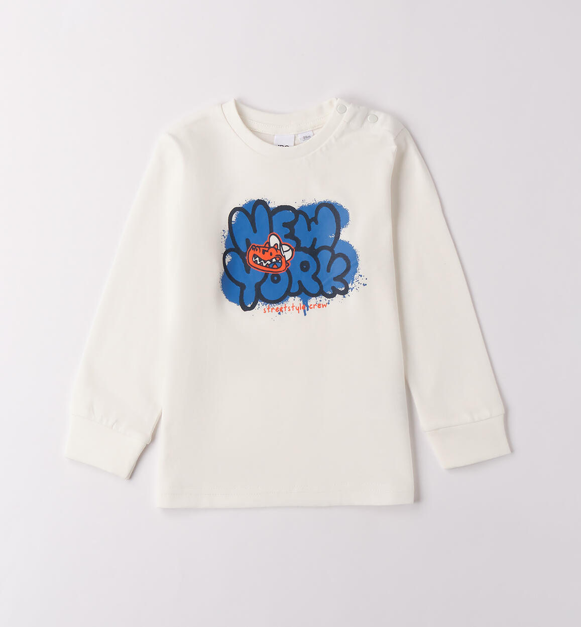 Maglietta 100% cotone bambino PANNA iDO