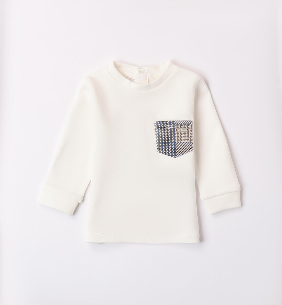 Maglietta 100% cotone bimbo PANNA Minibanda