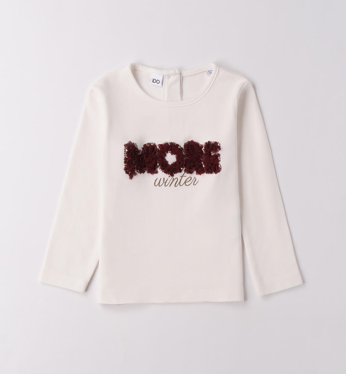 Maglietta 100% cotone per bambina PANNA iDO