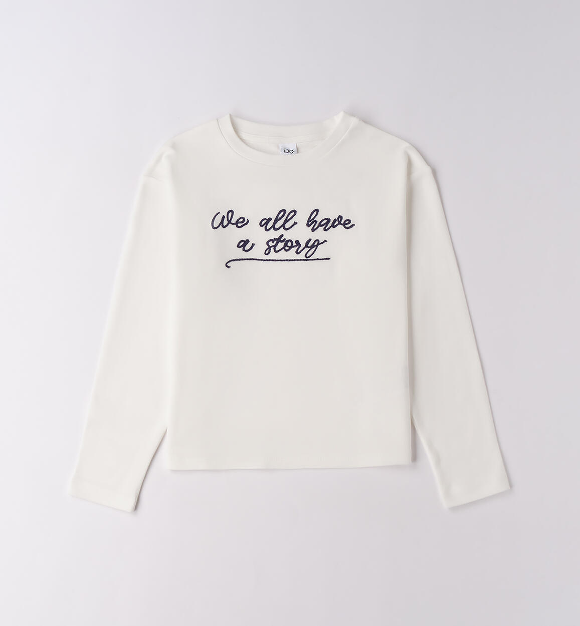 Maglietta 100% cotone ragazza PANNA iDO