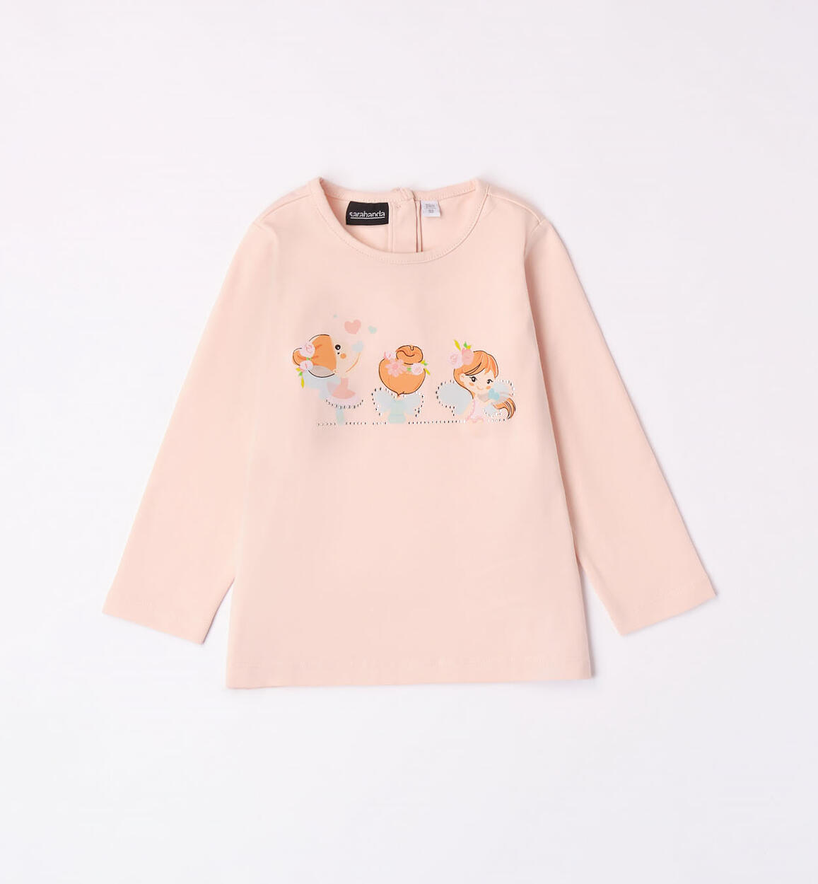 Sarabanda long-sleeved t-shirt for girls from 9 months to 8 years PINK Sarabanda