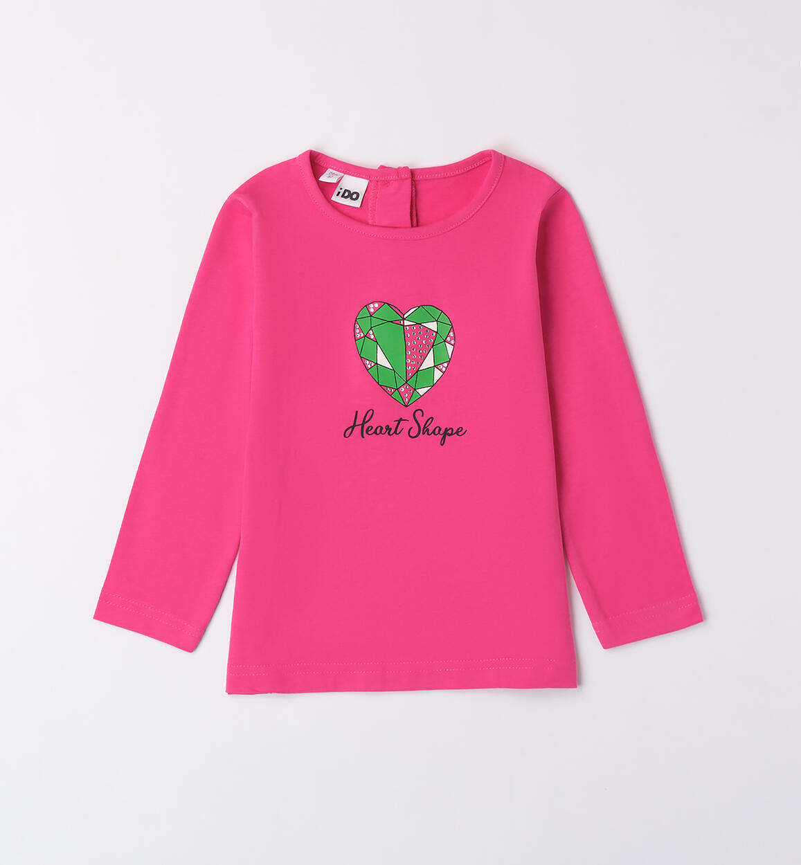 Maglietta bambina 100% cotone FUCSIA iDO
