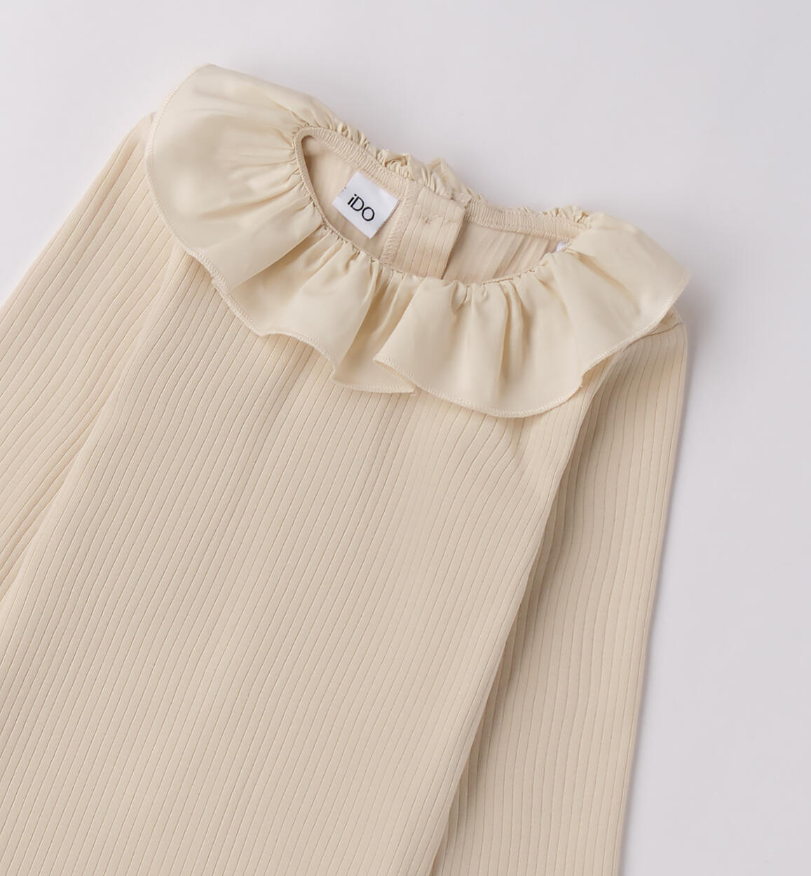 Maglietta bambina con colletto ECRU'-0154 - 1484F30000