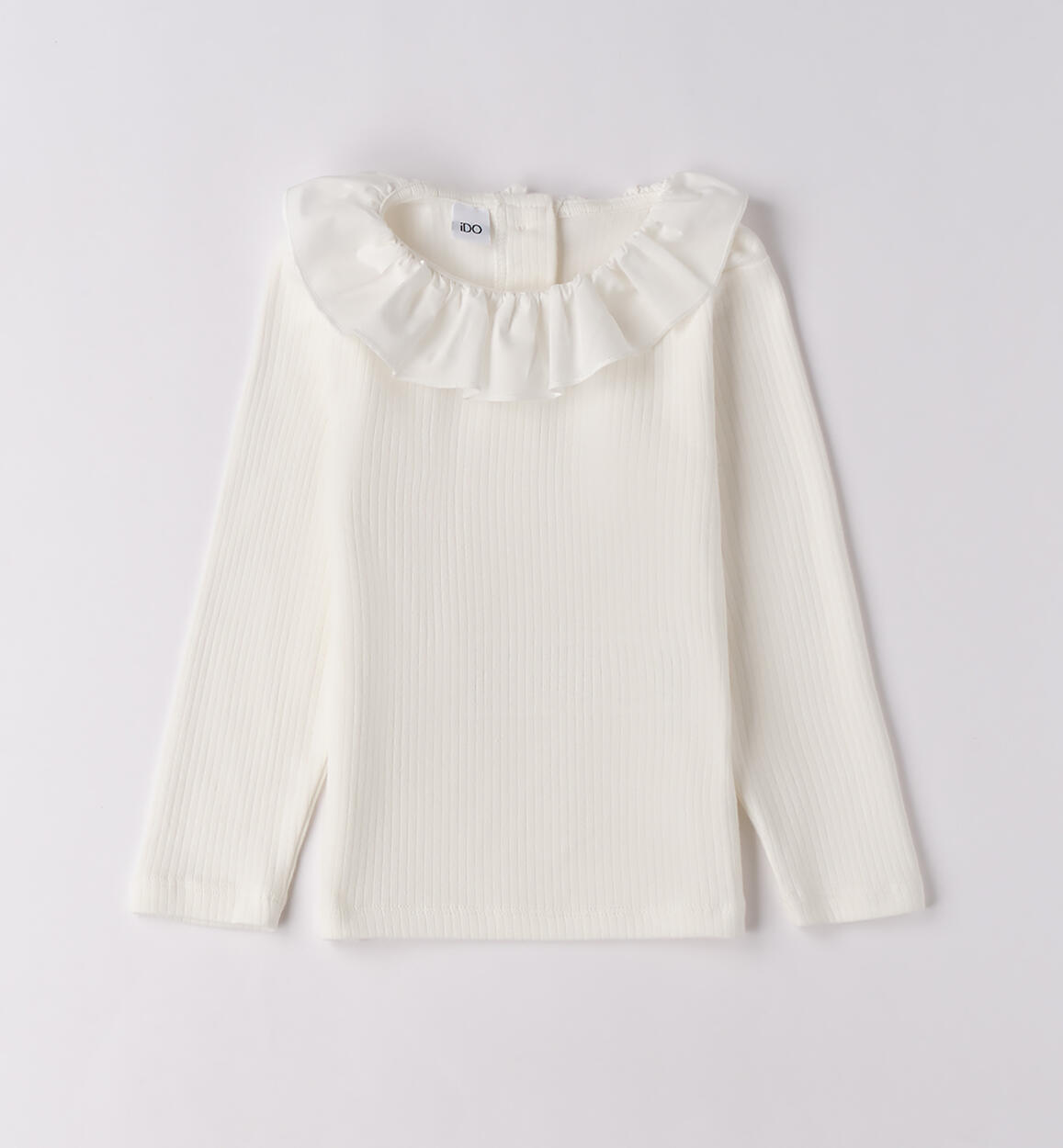 Maglietta bambina con colletto PANNA iDO