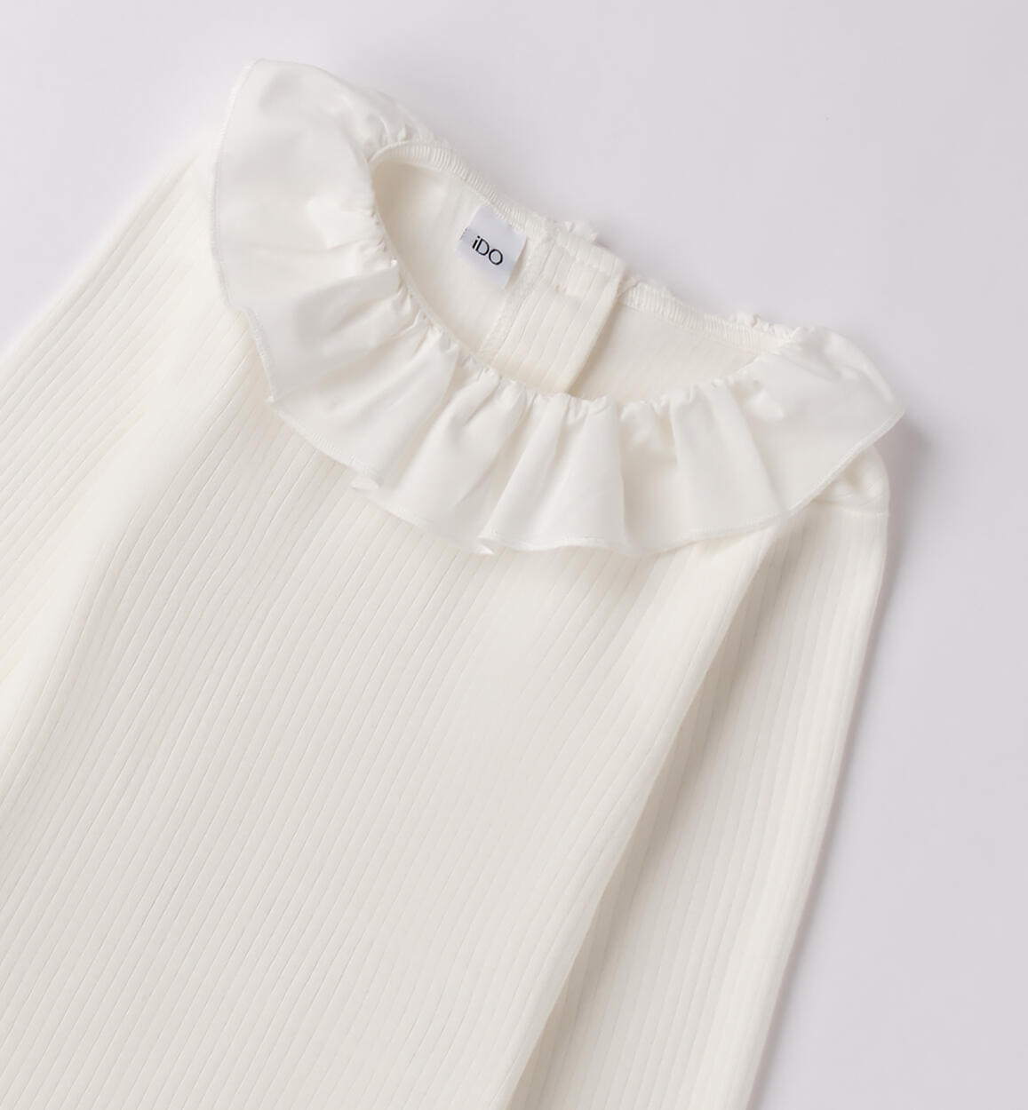 Maglietta bambina con colletto PANNA-0112 - 1484F30000