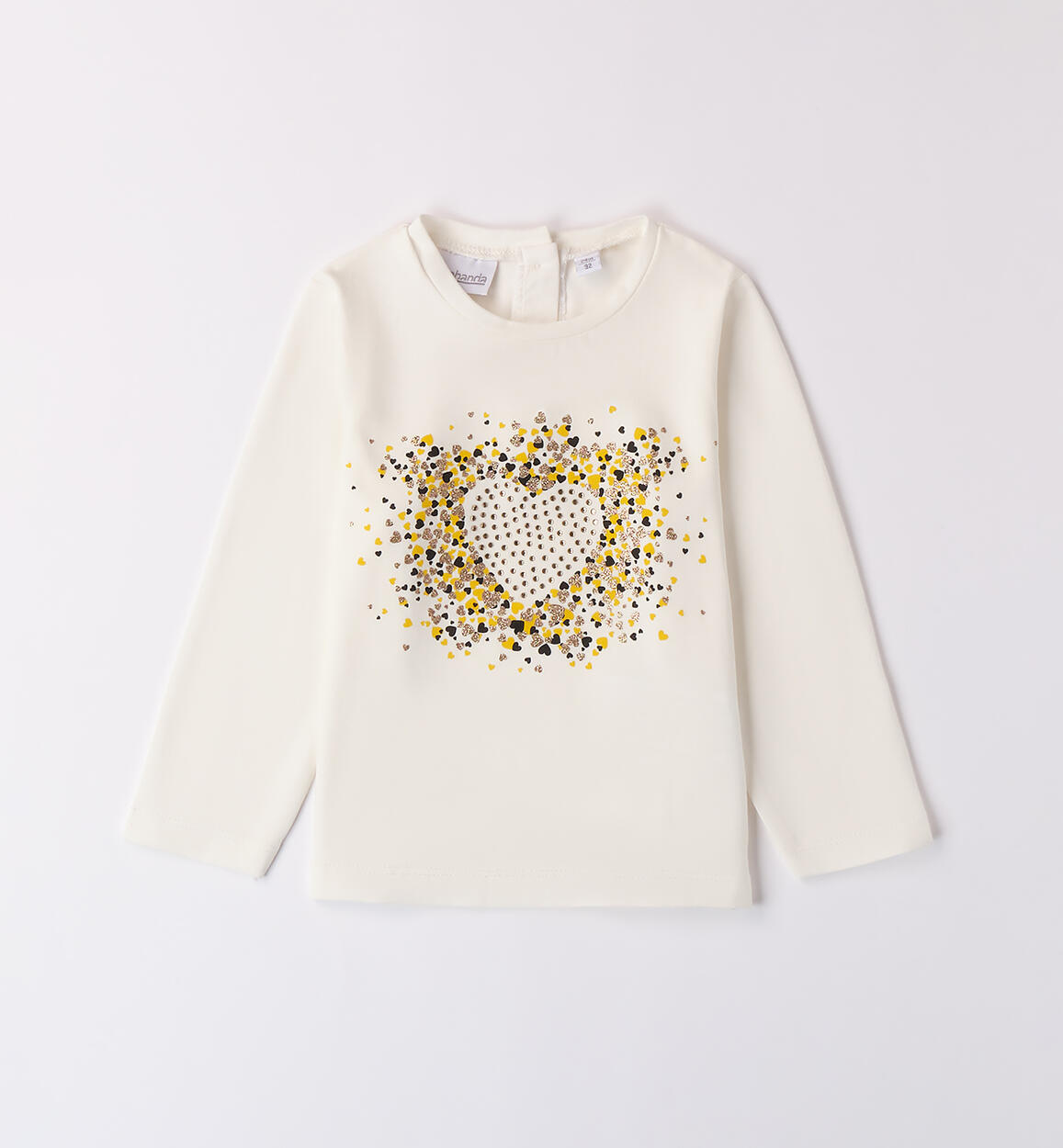 Maglietta bambina con cuore PANNA Sarabanda