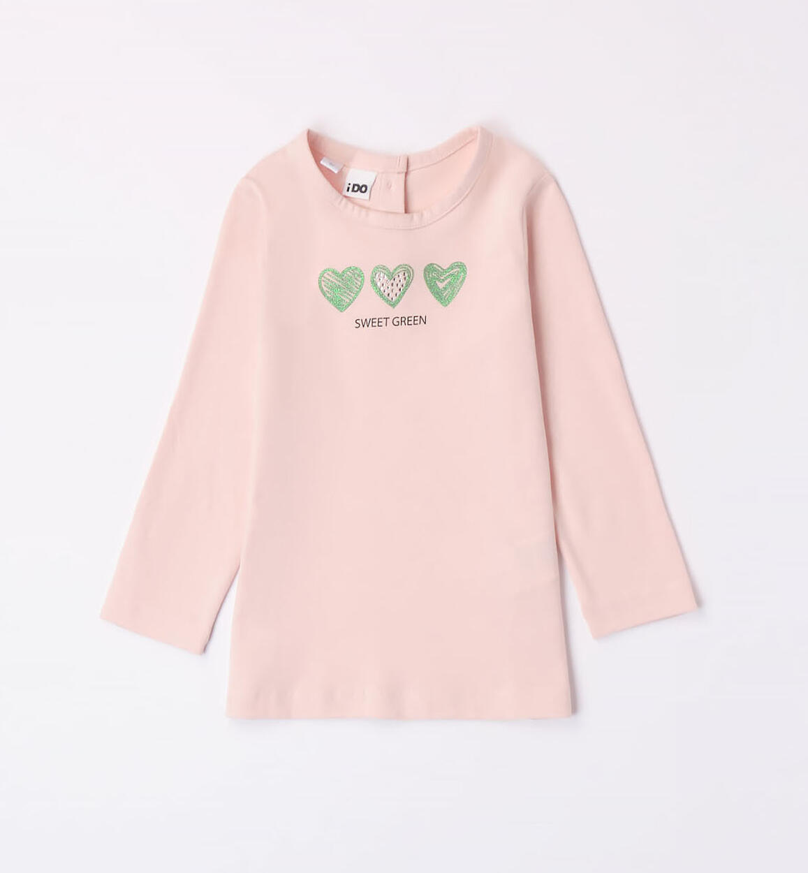 iDO heart T-shirt for girls from 9 months to 8 years PINK iDO